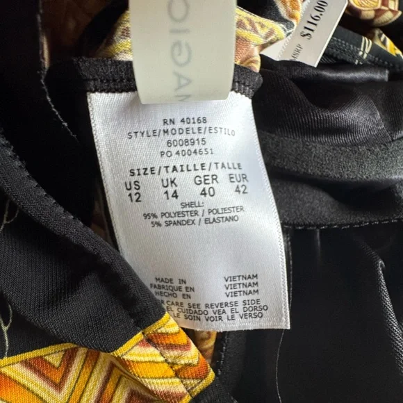 Magicsuit Black and Gold Chain Pattern Top Size 12 NEW with tags - Picture 10 of 10